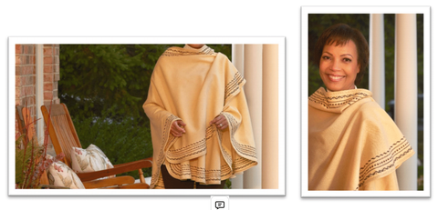 Decoratively Stitched Cape