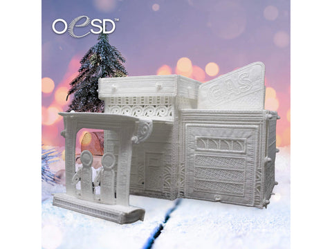 OESD Freestanding Gas Station Winter Village CD