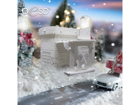 OESD Freestanding Gas Station Winter Village CD