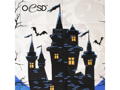 OESD Haunted Hill Mansion Tiling Scene Machine Embroidery CD