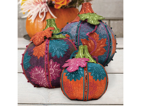 OESD Freestanding Fall Floral Pumpkins Machine Embroidery CD