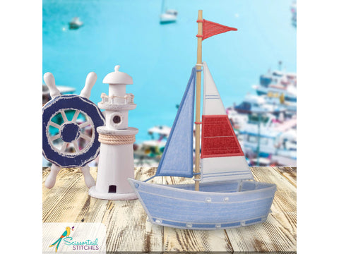 OESD Freestanding Sailboat by Scissortail Stitches