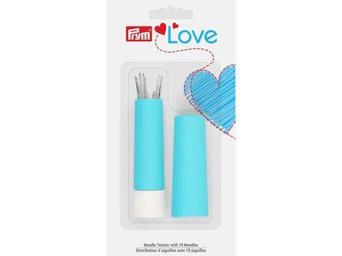 A Prym Love Needle Twister with 19 needles in a clear plastic package.