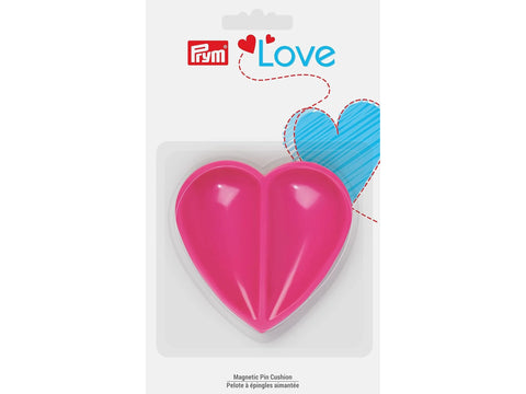 Prym Love magnetic heart-shaped pin cushion in pink.