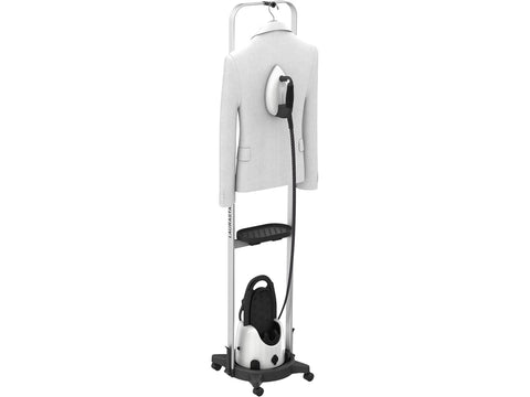 Laurastar Steam Cart with a white jacket, iron, and base unit.