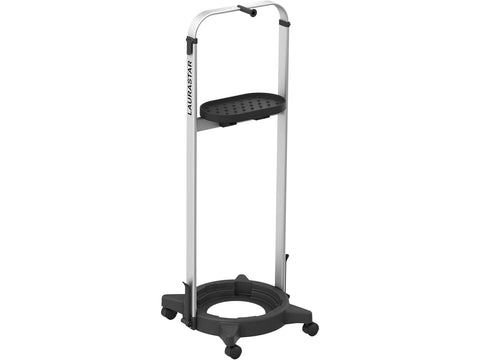 Laurastar Steam Cart for Laurastar Lift with a black base and silver poles.