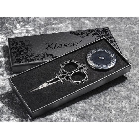 Klasse Black Embroidery Scissor & Tape Measure