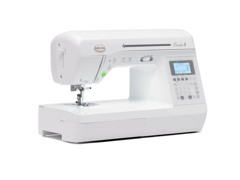 White Baby Lock Presto II sewing and quilting machine with a digital display.