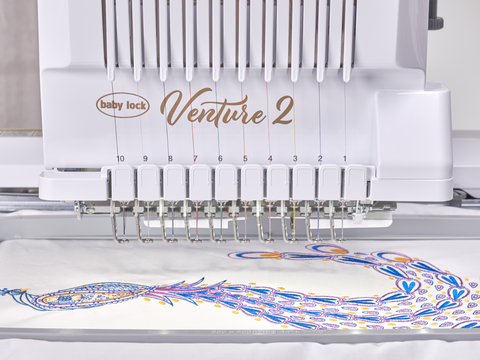 NEW! Baby Lock Venture 2 10-Needle Free Arm Embroidery Machine