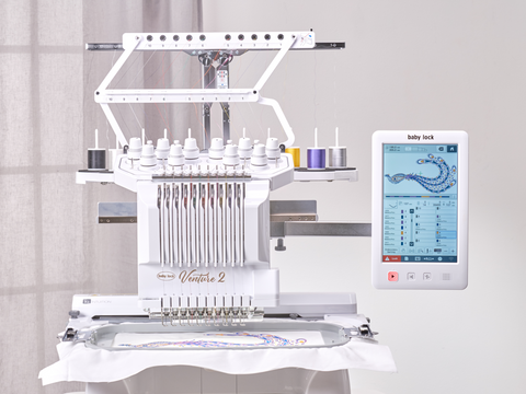 NEW! Baby Lock Venture 2 10-Needle Free Arm Embroidery Machine