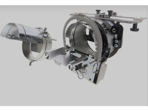 A three-piece cap frame set for embroidery machines.