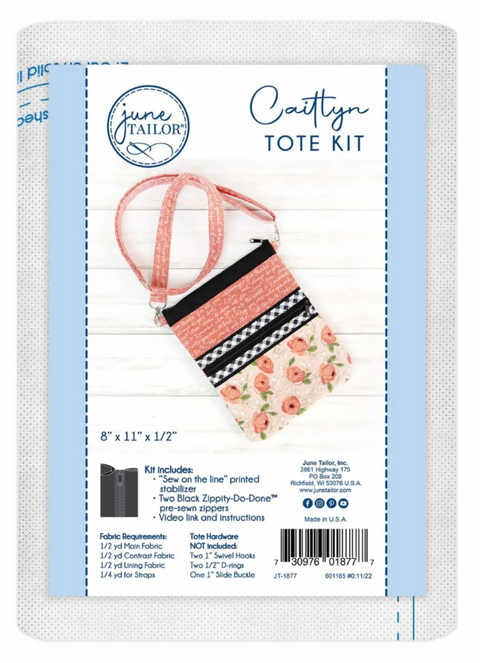 Caitlyn Tote with Zippity-Do-Done® Zipper - Black