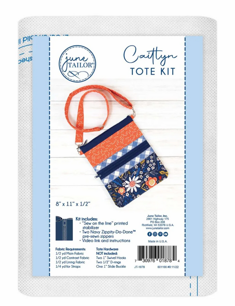 Caitlyn Tote with Zippity-Do-Done® Zipper - Navy