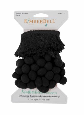 Kimberbell Tassels & Poms Trim - Black
