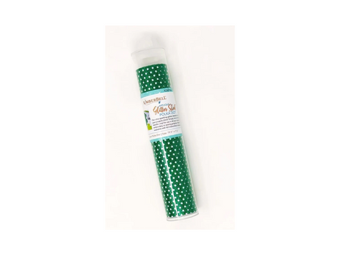 Kimberbell Applique Glitter Sheets Green Polka Dot KDKB152