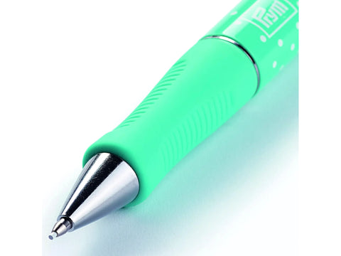 Turquoise Prym Love extra fine fabric pencil with a silver tip.