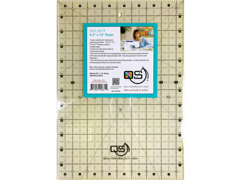 Quilters Select Non Slip Quilting Ruler - 8.5" x 12"