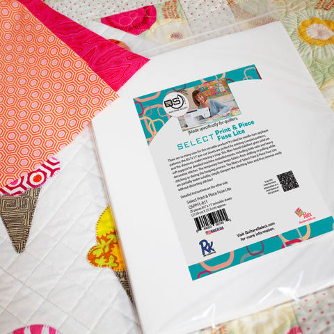 Quilters Select Print & Piece Set of Regular & Fusible Lite Bundle