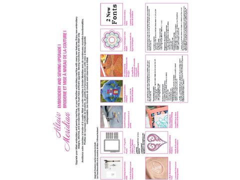 Software upgrade for Baby Lock Solaris embroidery and sewing machine with new features.