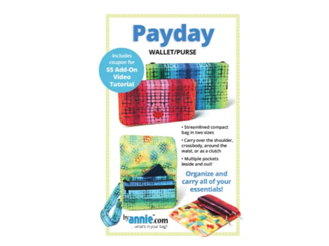 Three colorful fabric wallets, two closed and one open, are displayed on a white background.