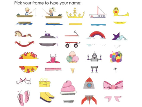 A collection of split cartoon images for custom designs.