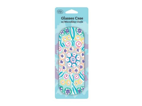 Kaffe Fassett Millifiore Glasses Case with a colorful floral pattern and microfiber cloth.