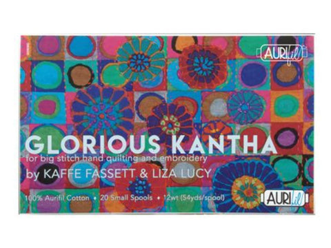 Kaffe Fassett Glorious Kantha 12wt Cotton Aurifil Thread Set