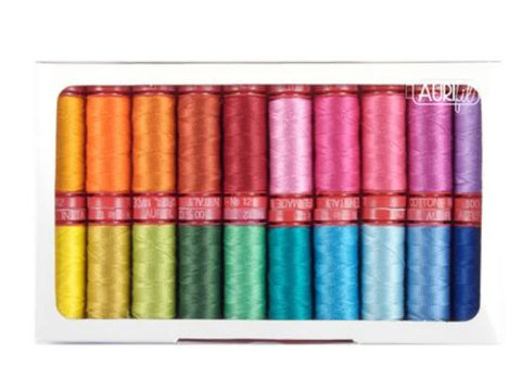 Kaffe Fassett Glorious Kantha 12wt Cotton Aurifil Thread Set