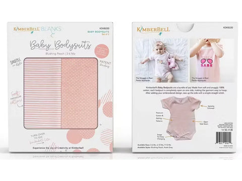 Kimberbell Baby Bodysuits Blank - Blushing Peach 6-9 Months