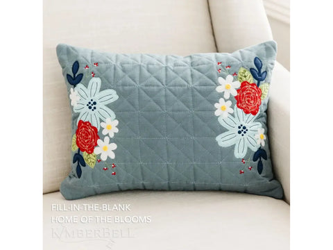 Kimberbell Quilted Pillow Cover Blank - Patriot Blue