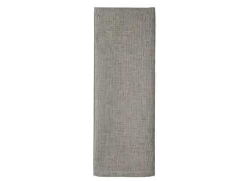 Natural black tea towel with a subtle woven texture.