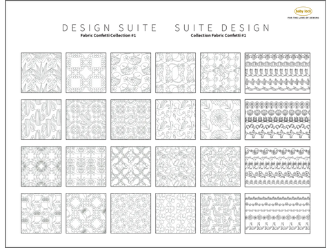 Baby Lock Design Suite Fills & Motifs Fabric Confetti Collection