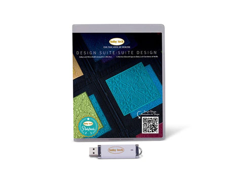 Baby Lock Design Suite Fills & Motifs Geometric Collection software and USB drive.