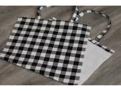 Kimberbell Blank Buffalo Check Tote - Black & White