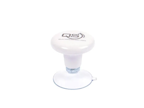 White Quilters Select Ruler Handle with a clear suction cup base.