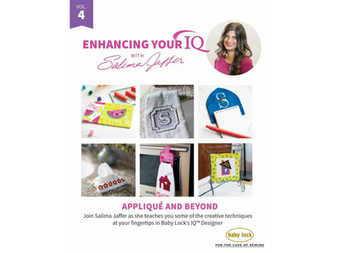Volume 4 of "Enhancing Your IQ With Salima Jaffer" shows various sewing projects.