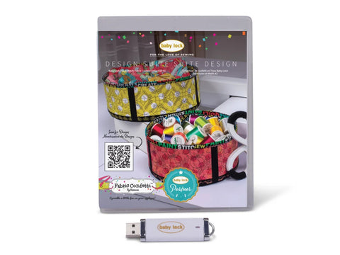 Baby Lock Design Suite Fills & Motifs Fabric Confetti Collection #2 with USB drive.