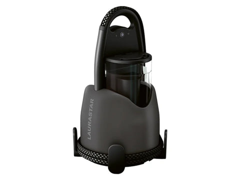 Laurastar Lift Xtra Steam Iron in Titan, a dark gray portable steam station.