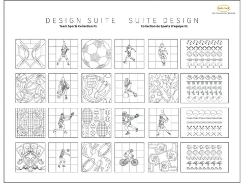 Baby Lock Design Suite Fills & Motifs Team Sports Collection #1