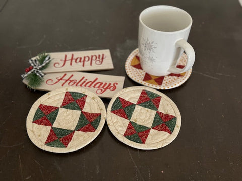 Quilted Star Holiday Coasters