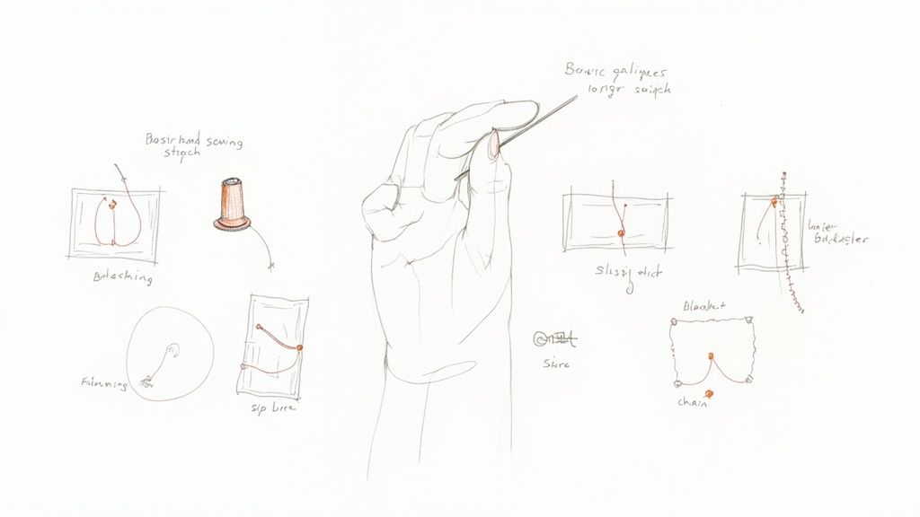 A Practical Guide to Basic Hand Sewing Stitches – B-Sew Inn