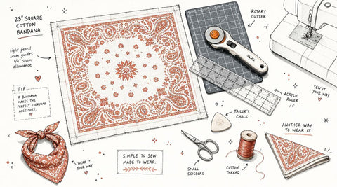 How to Make a Bandana: A Beginner's Sewing Guide