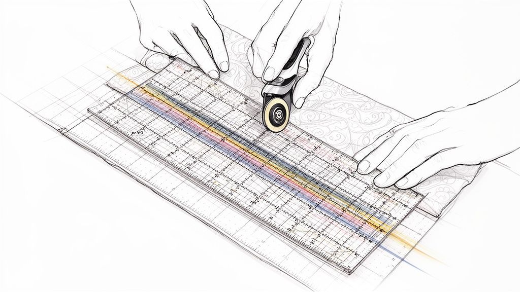 How to Use Quilting Rulers for Perfectly Straight Cuts – B-Sew Inn