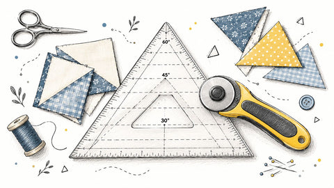 Triangle Quilting Ruler Guide for Perfect Piecing