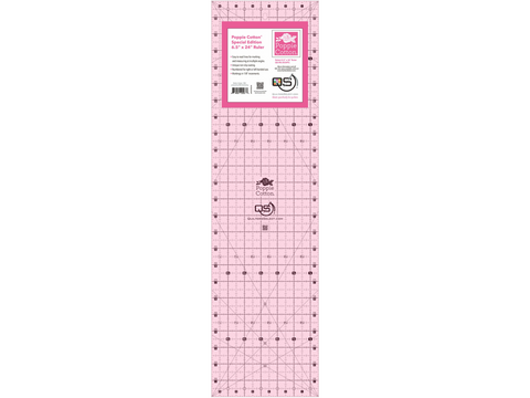 Quilters Select Non Slip Quilting Ruler - 6.5" x 24" Poppie Cotton