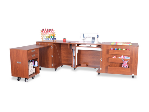 Kangaroo Aussie Dual Rail Electric Lift Sewing & Serger Cabinet