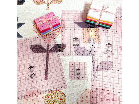 Quilters Select Non Slip Quilting Ruler - 12.5" x 12.5" Poppie Cotton