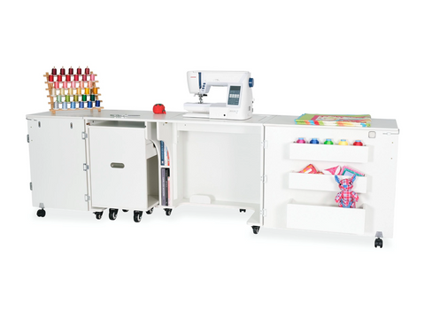 Kangaroo Aussie Dual Rail Electric Lift Sewing & Serger Cabinet