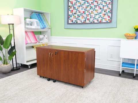 Kangaroo Aussie Dual Rail Electric Lift Sewing & Serger Cabinet