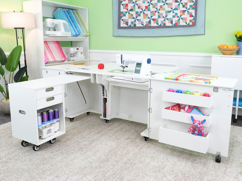 Kangaroo Aussie Dual Rail Electric Lift Sewing & Serger Cabinet